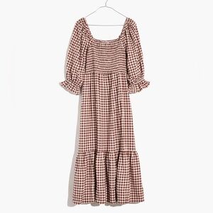 Madewell Gingham Midi Dress size Small